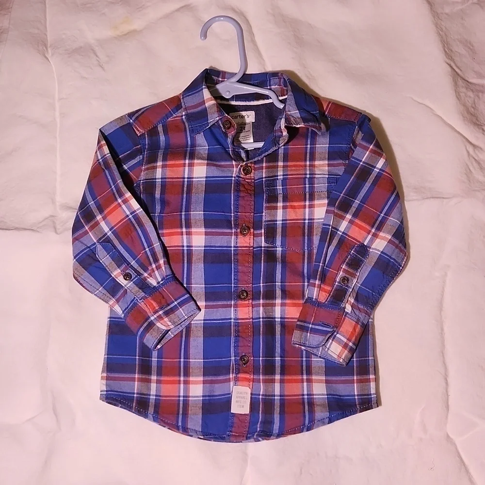 CARTERS Toddler Boys Plaid Shirt and Pants
